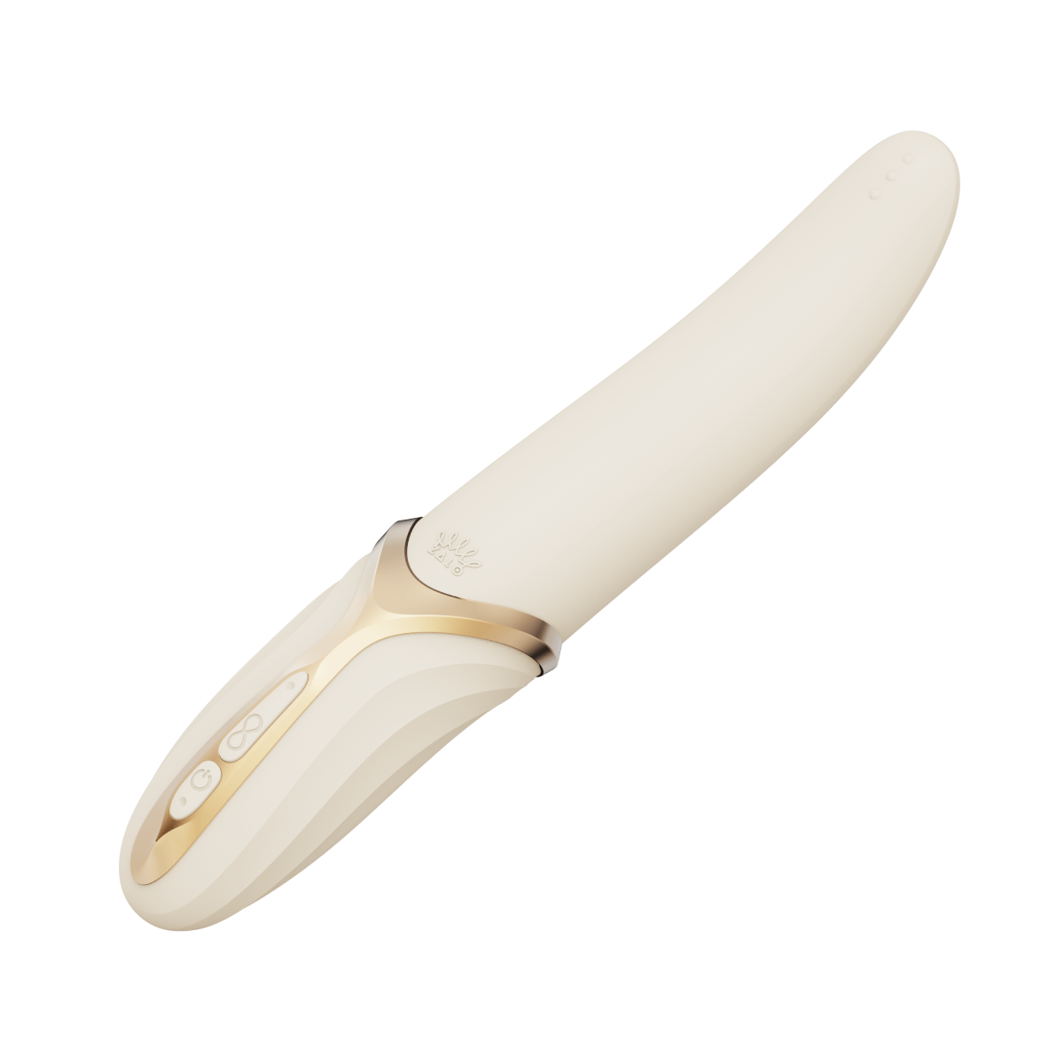 Eve High-Speed Tongue Motion Dual Vibrator with a sleek design and gold accents for enhanced intimate pleasure.