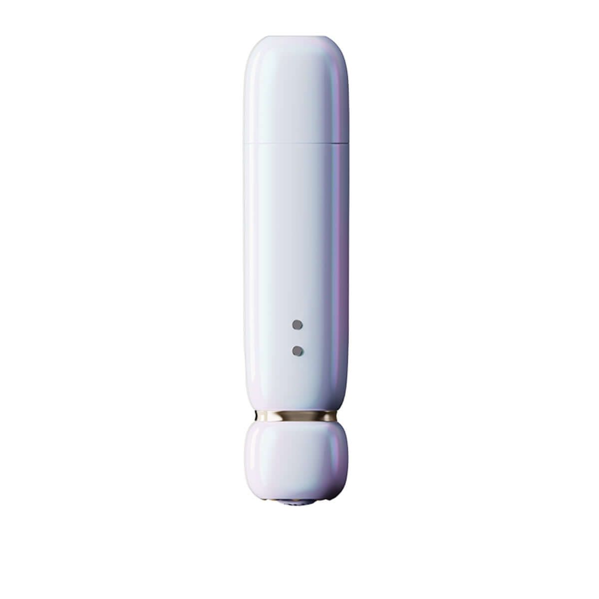 Lia Lipstick Air Pulse Massager in sleek white design for on-the-go convenience and elegance.