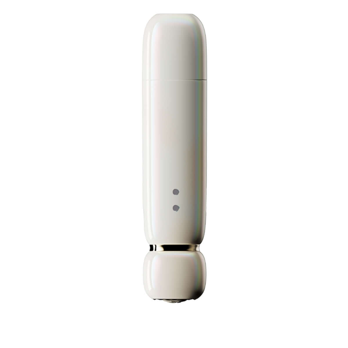 Lia Lipstick Air Pulse Massager in sleek white design, compact and elegant for on-the-go convenience.