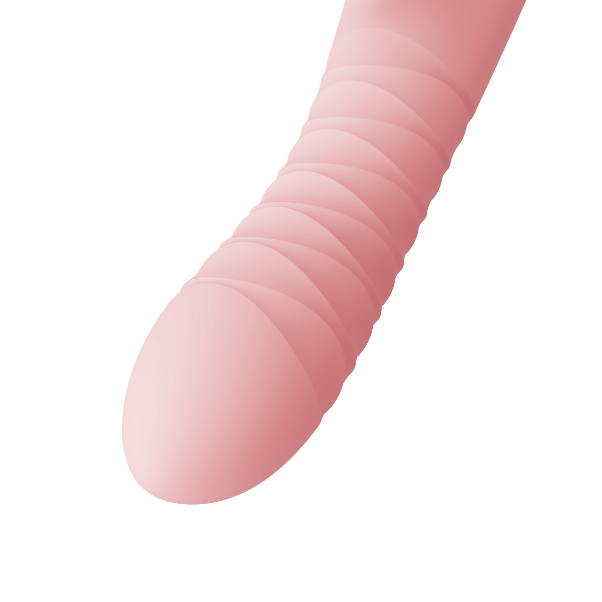 Close-up of the Rose Rabbit Thruster & Air Pulse Massager showcasing a realistic design and smooth texture.