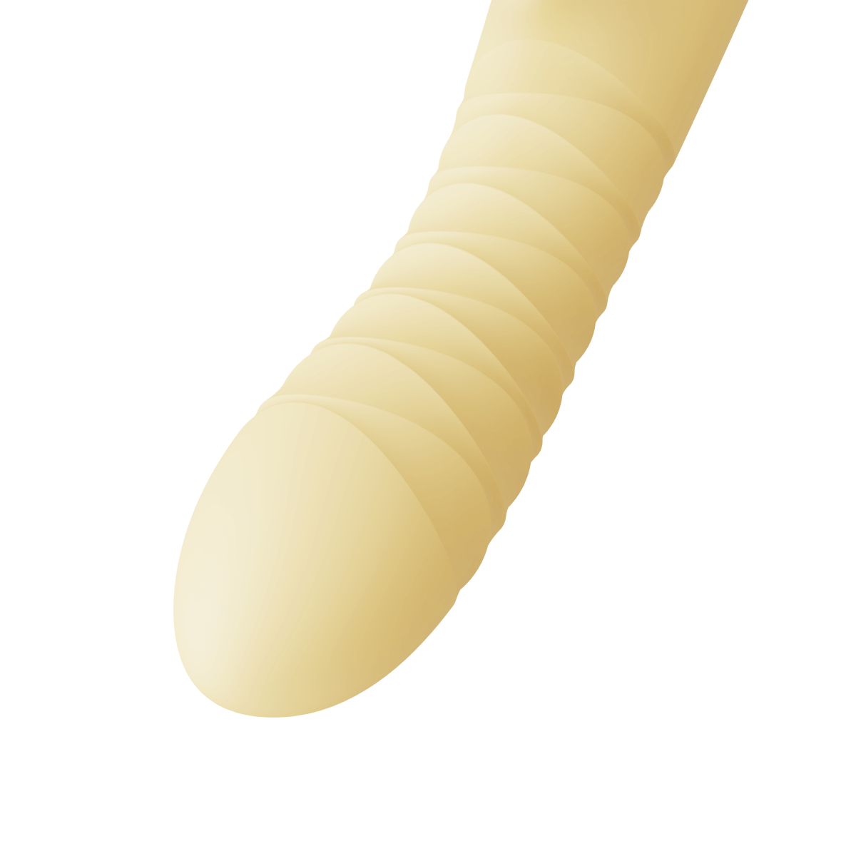 Close-up of the Rose Rabbit Thruster & Air Pulse Massager showing the textured tip and smooth body for enhanced stimulation.