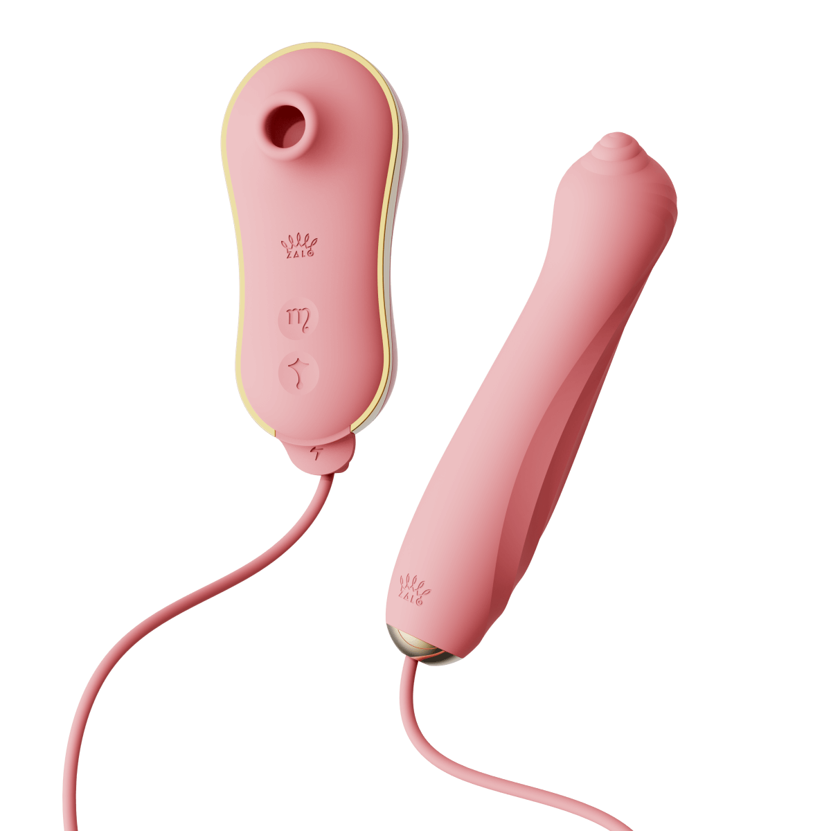 Unicorn Vibrator Thruster & Air Pulse Suction Set Massager in pink color, designed for unique stimulation.