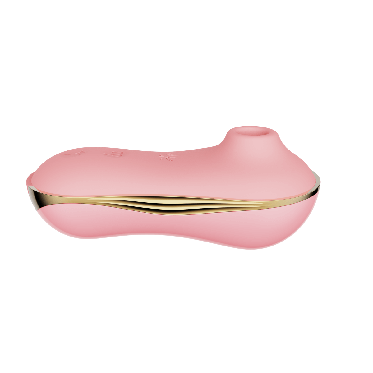 Unicorn Vibrator Thruster & Air Pulse Suction Set Massager in pink with gold accents for enhanced pleasure and stimulation.