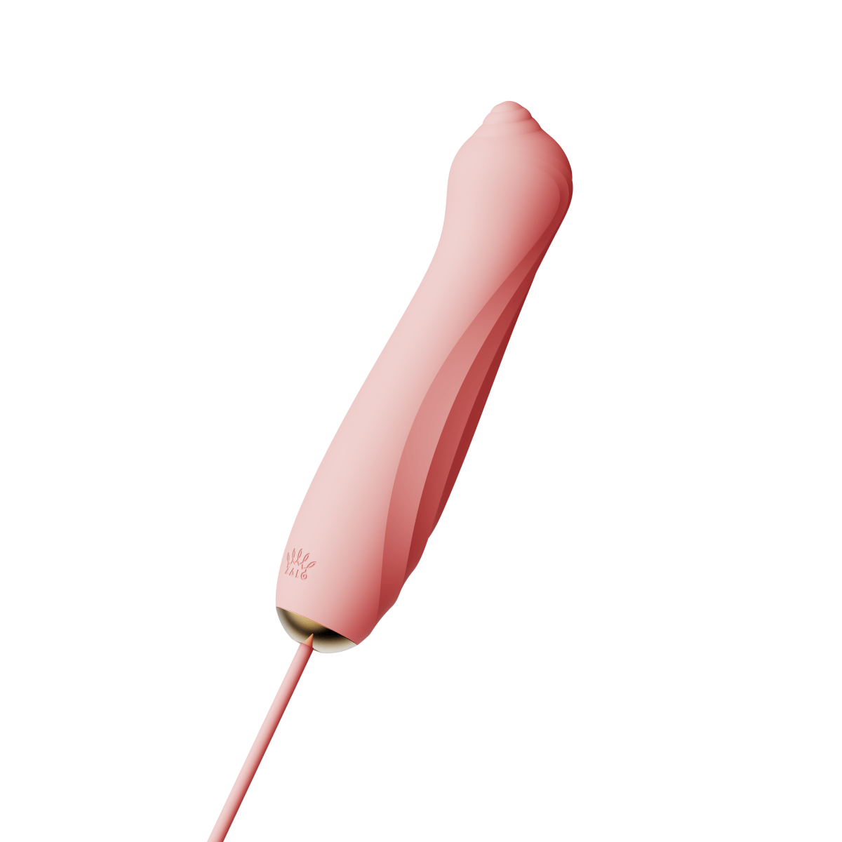Unicorn Vibrator Thruster & Air Pulse Suction Set Massager in soft pink color showcasing its sleek design.