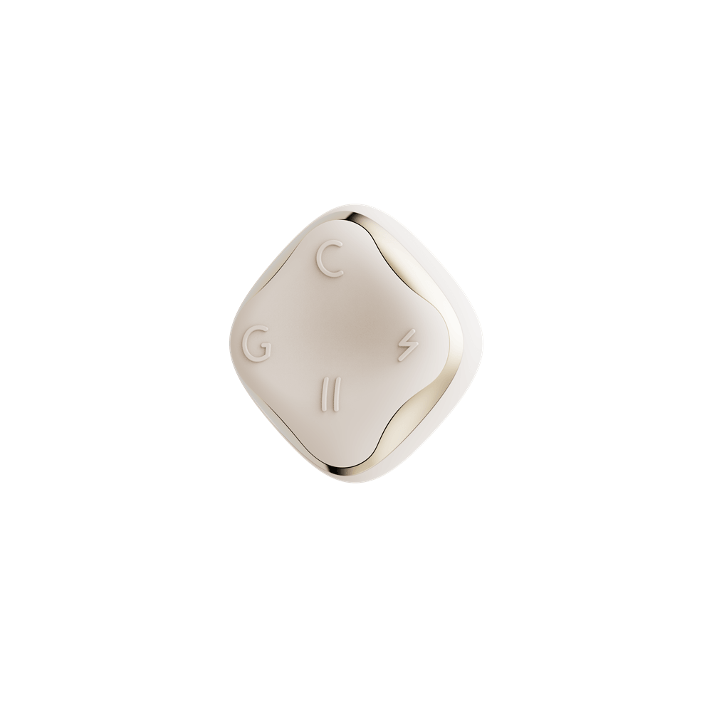 Deya Wearable Smart Dual Vibrator with App Control remote controller featuring sleek design and intuitive buttons.