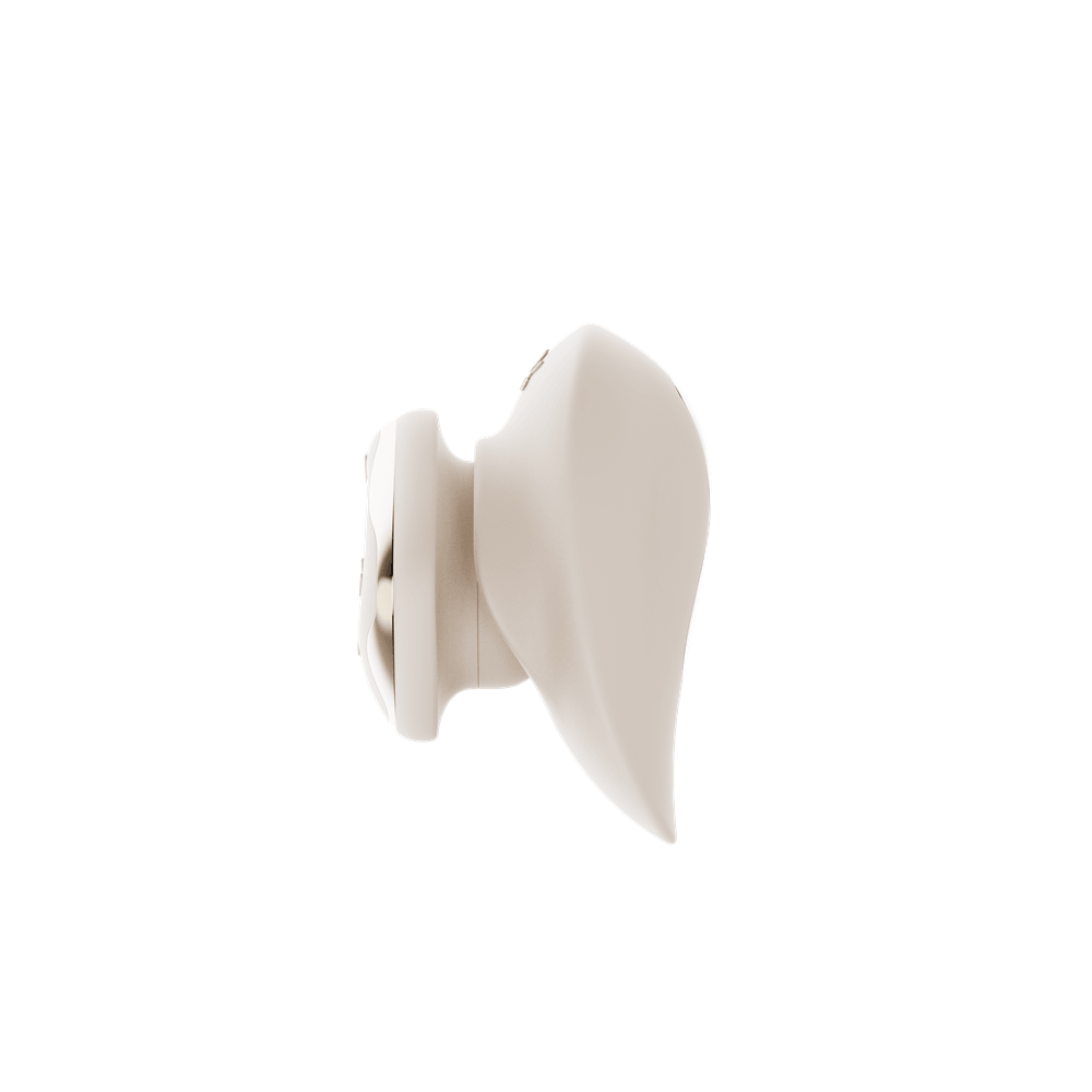 Deya Wearable Smart Dual Vibrator with App Control side view, featuring a smooth design for enhanced pleasure.