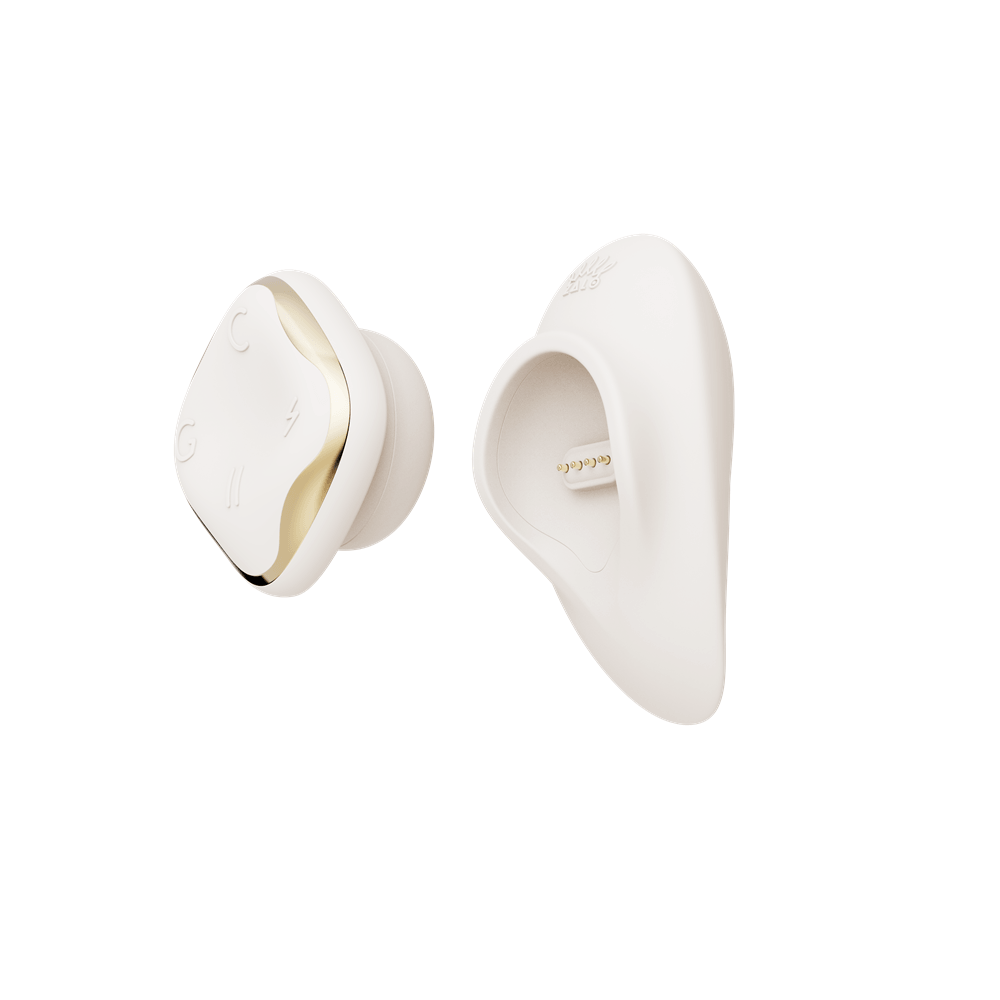 Deya Wearable Smart Dual Vibrator with App Control image showcasing its elegant design and intuitive controls.