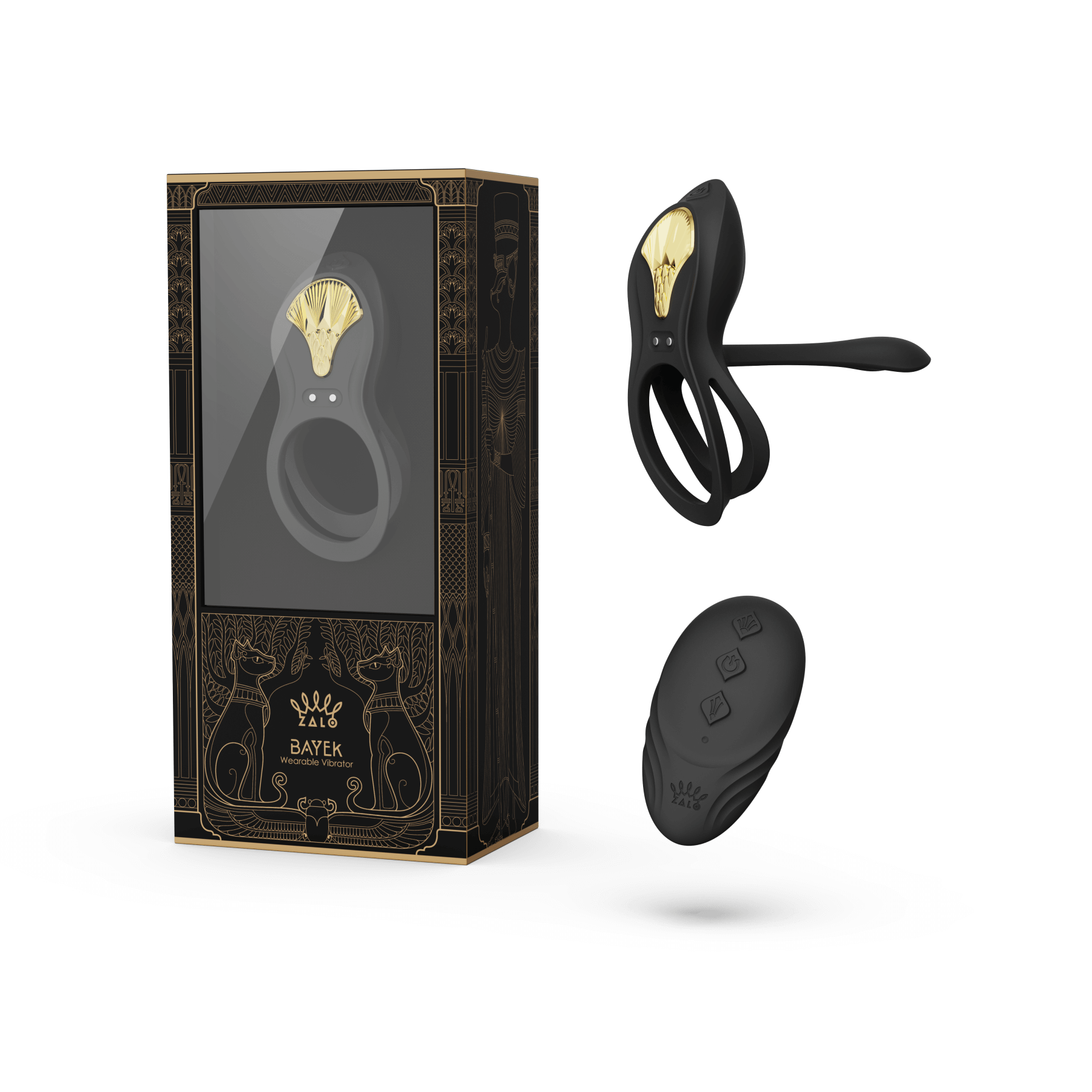 ZALO - BAYEK VIBRATING COUPLES RING BLACK main image 0